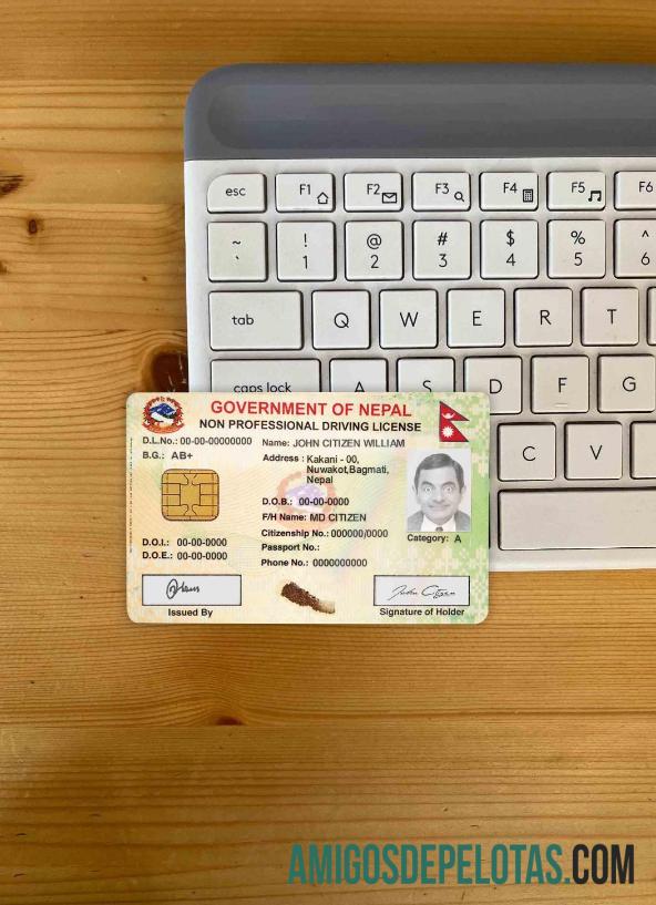 Nepal Smart DL fotovisual frontal baixar para verificação